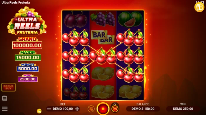 Ultra Reels Fruteria - cherry combination payout